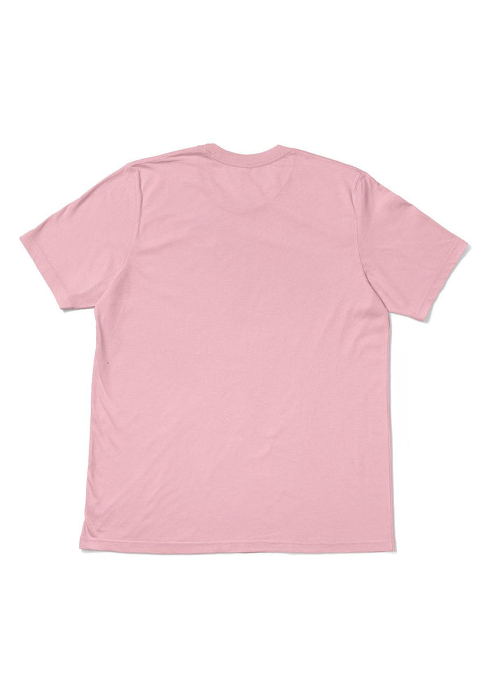 womens pink boyfriend cut t-shirt airlume cotton flat back image