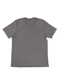 womens gray boyfriend cut t-shirt short sleeve crew neck airlume cotton flat front image