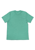 womens teal green boyfriend cut t-shirts short sleeve crew neck airlume cotton flat front image