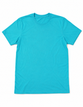 Women's Turquoise Boyfriend Cut T-Shirt Flat Front Image