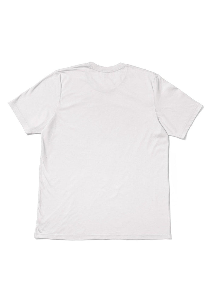 womens white boyfriend cut  t-shirts  short sleeve airlume cotton  back flat view