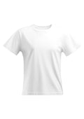 women's white relaxed fit t-shirt airlume cotton front view