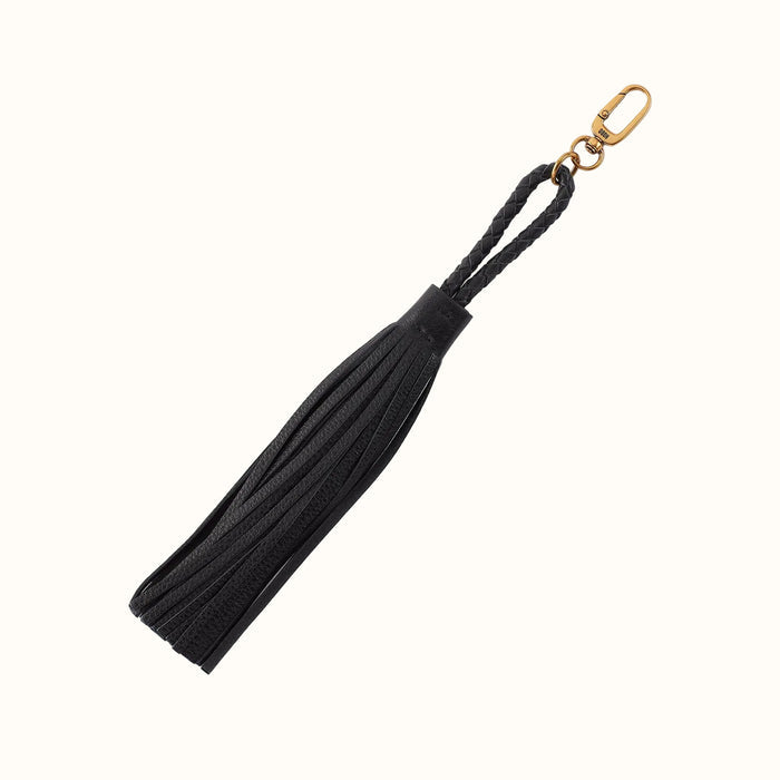 Ziggy Tassel In Pebbled Leather