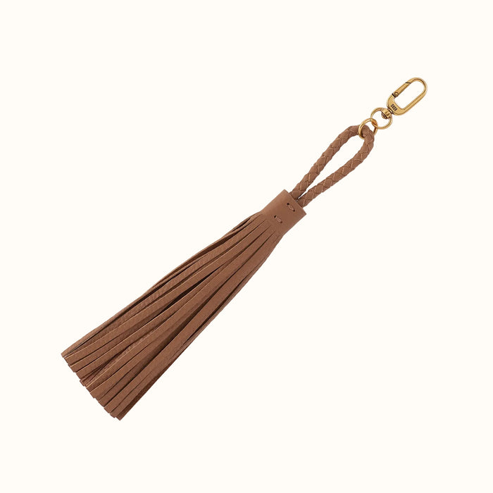 Ziggy Tassel In Pebbled Leather
