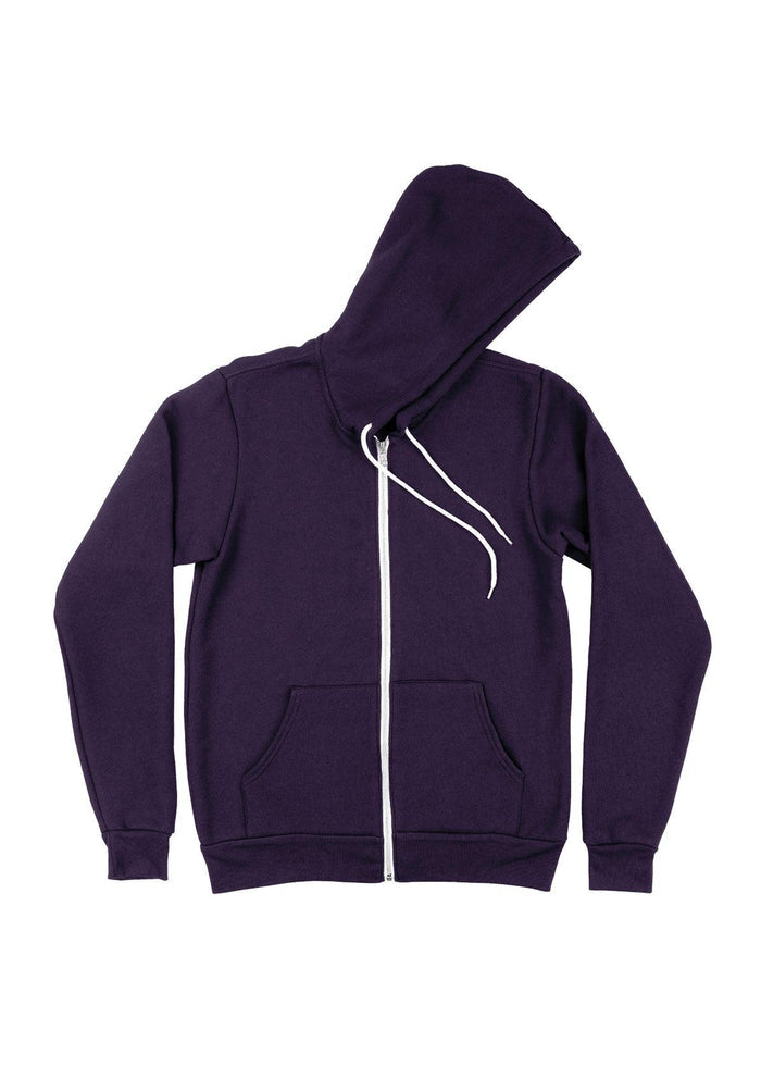 unisex purple hoodie fleece  front flat image