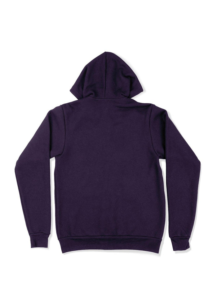 unisex purple hoodie fleece  front flat image