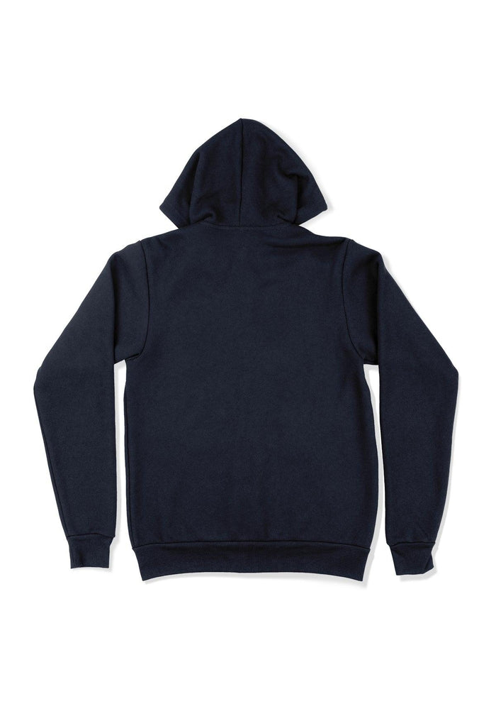 Zip Kangaroo Fleece Hoodie Navy Blue - Perfect TShirt Co